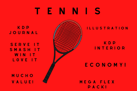 Download Tennis Racquet KDP Journal Pack - Pack Collection