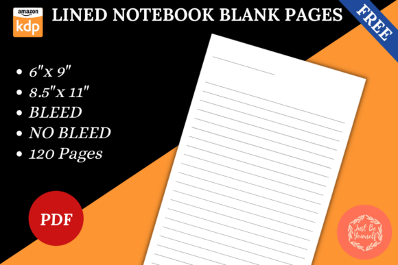 Download FREE Lined Notebook Blank KDP Interior - Premium Resources