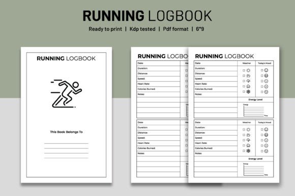 Download Running Log Book KDP Interior Vol.1 - Log book Collection