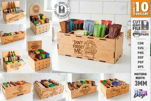 Download Drink Packet Organizer Laser Cut Bundle - Pack Collection