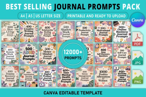 Download Best Selling Journal Prompts Pack - Pack Collection