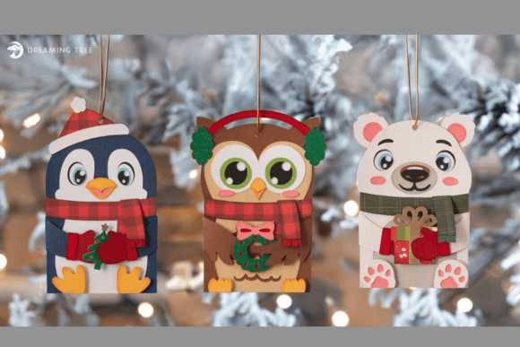Download Polar Pals Gift Card Ornaments SVG Bundle - Gift Collection