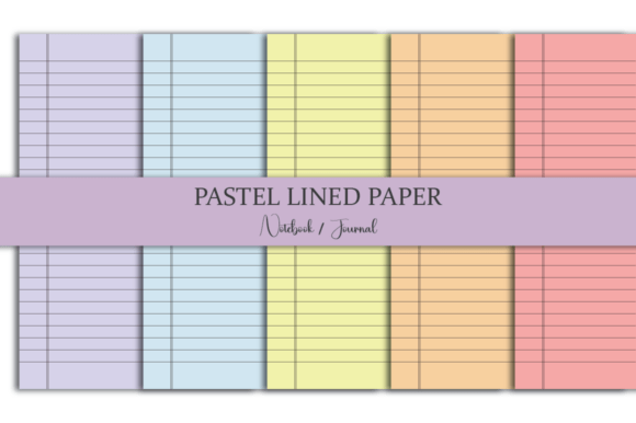 Download Pastel Lined Notebook/Journal Paper - Notebook Collection