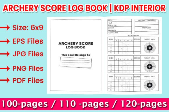 Download Archery Score Log Book | KDP Interior - Log book Collection