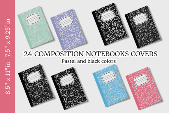Download Composition Notebook 24 Covers PNG/PDF - Notebook Collection
