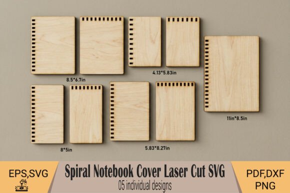 Download Spiral Notebooks Laser Cut SVG - Notebook Collection
