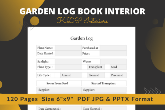 Download Garden Log Book Interiors Kdp - Log book Collection