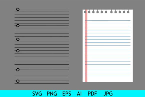 Download Simple Lined Notebook Paper Template - Notebook Collection
