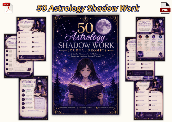 Download 50 Astrology Shadow Work Journal - Premium Resources
