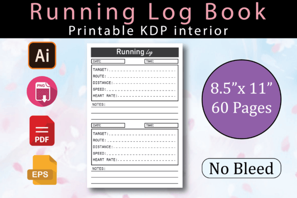 Download Running Log Book Template - Kdp Interior - Log book Collection